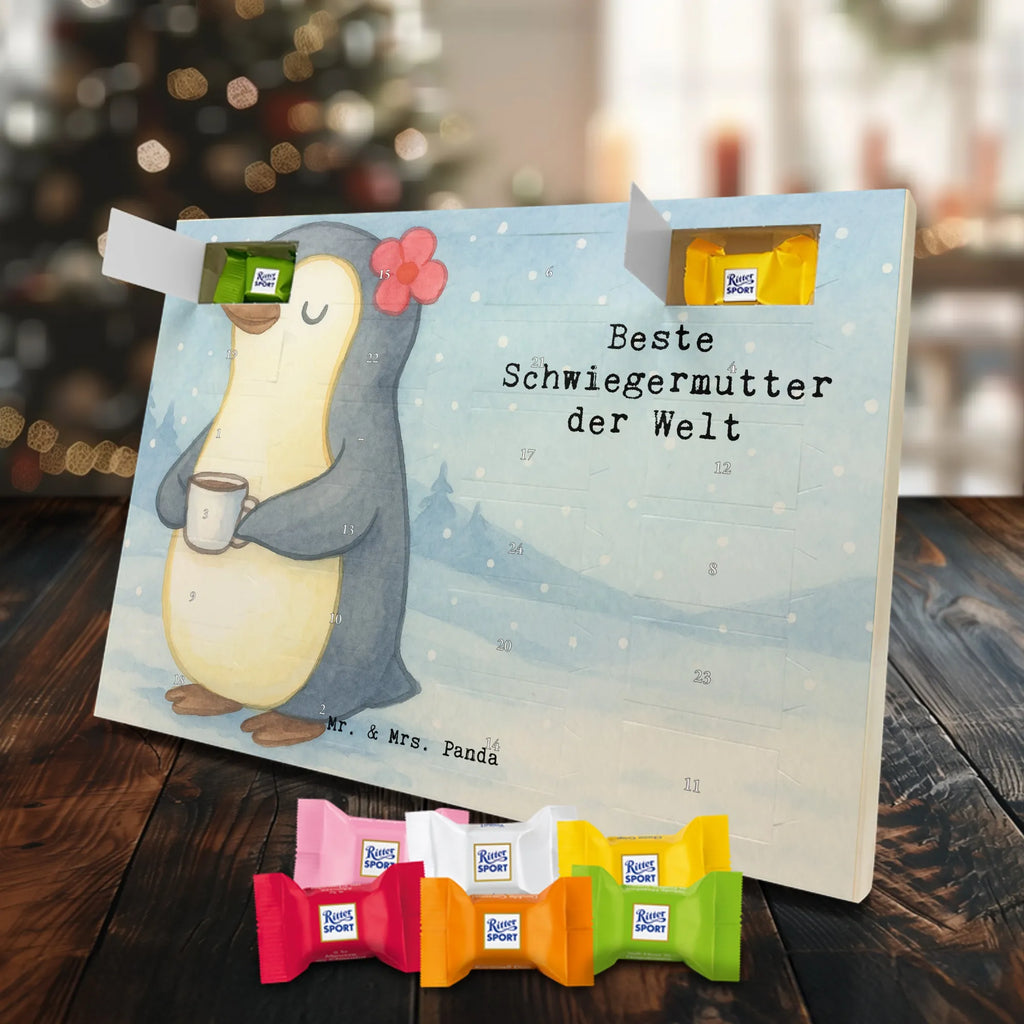 Chocolate advent calendar penguin Best mother in law in the world Design thank you, birthday, gift idea, birthday present, gift tip, make you happy, giving, for, gift, Mother-in-law, by marriage, spouse&#39;s mother, mother, parents-in-law