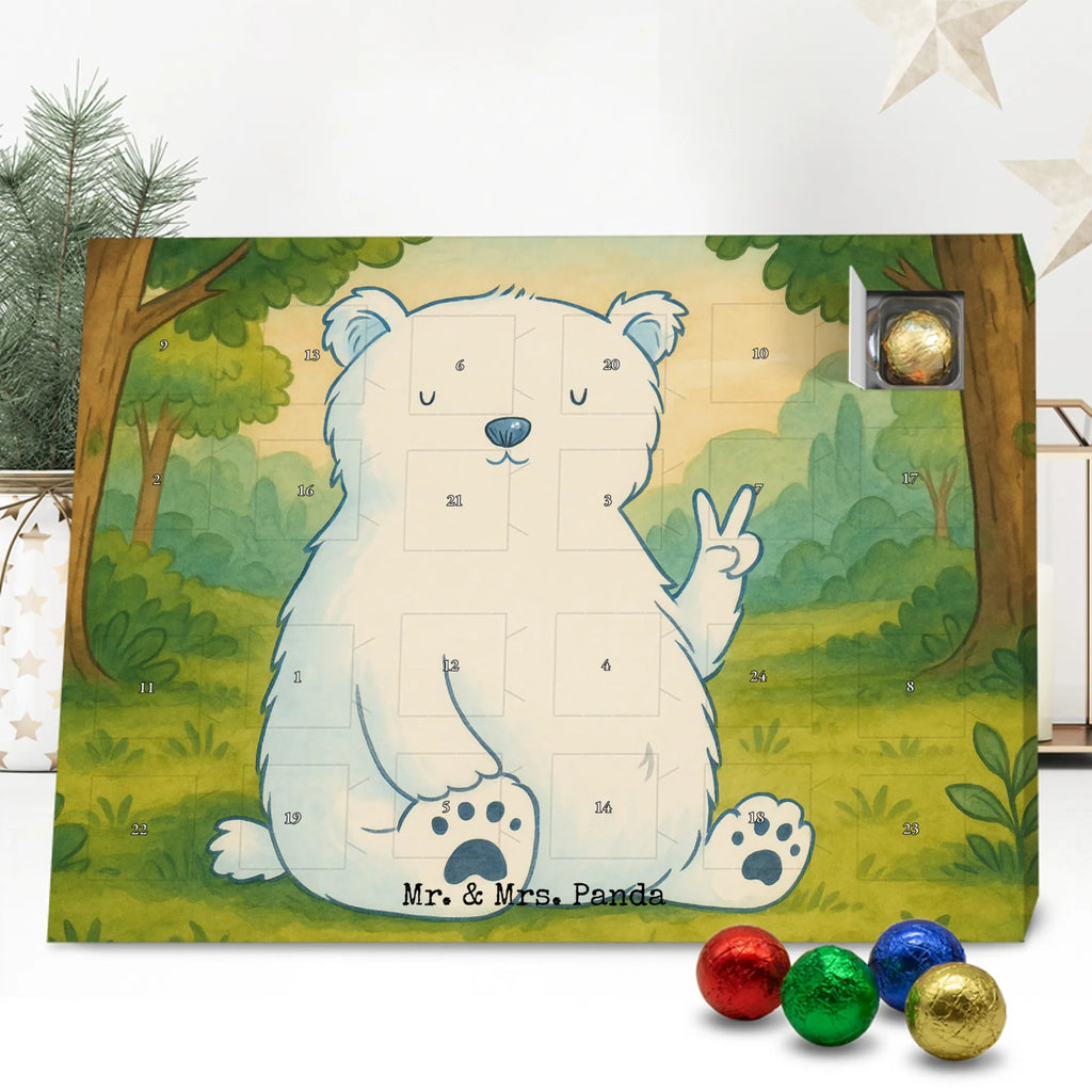 Chocolate advent calendar Icebear Lazy Design teddy bear, cuddly toy, office job, lazy, North Pole, work, relaxing, workplace, Polar bear
