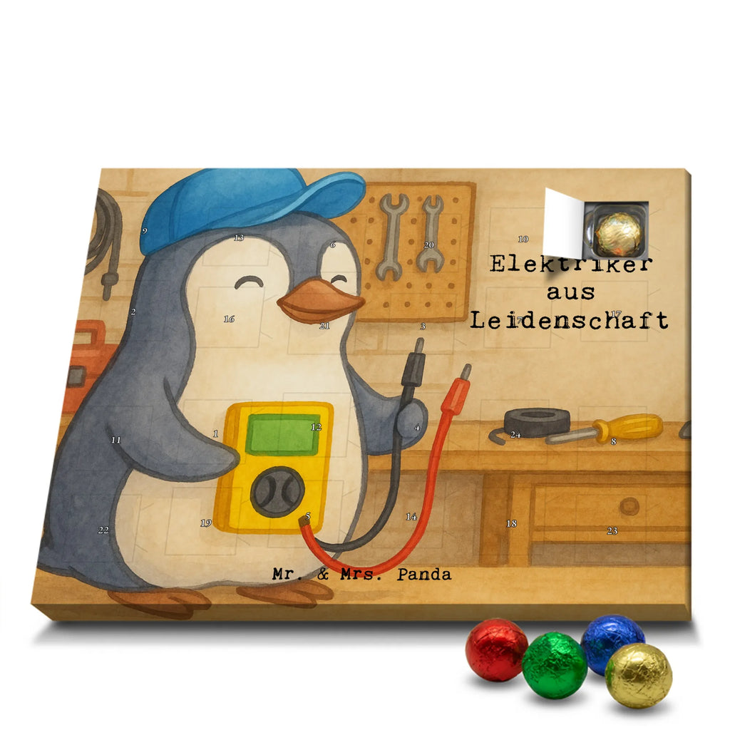 Chocolate advent calendar Electrician Passion Design gift, promotion, anniversary, retirement, sayings, job start, gift idea, best, farewell gift, profession, passing exam