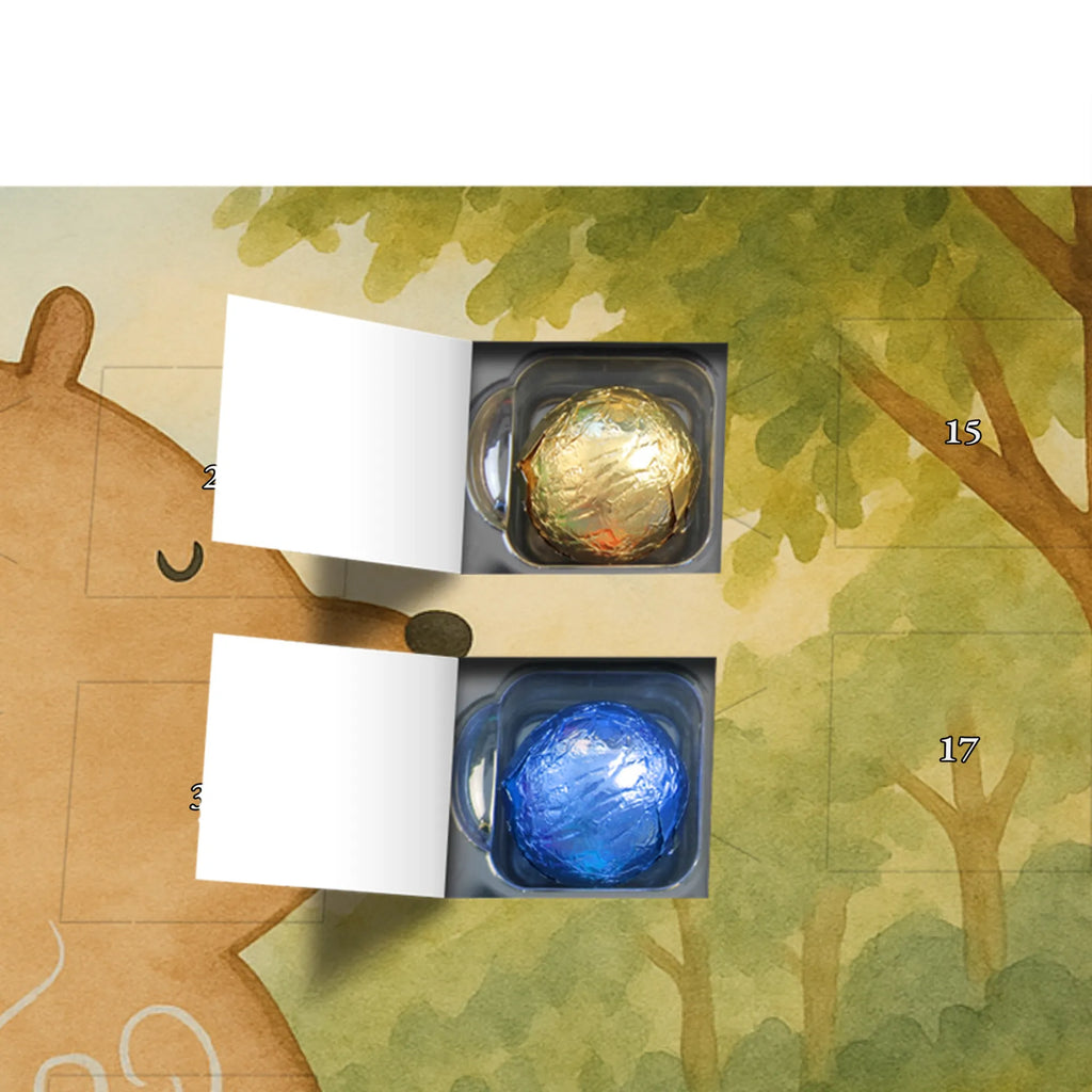 Chocolate advent calendar bear Coffee Design teddy bear, cuddly toy, conquer the world, morning routine, bears, save the world, good morning