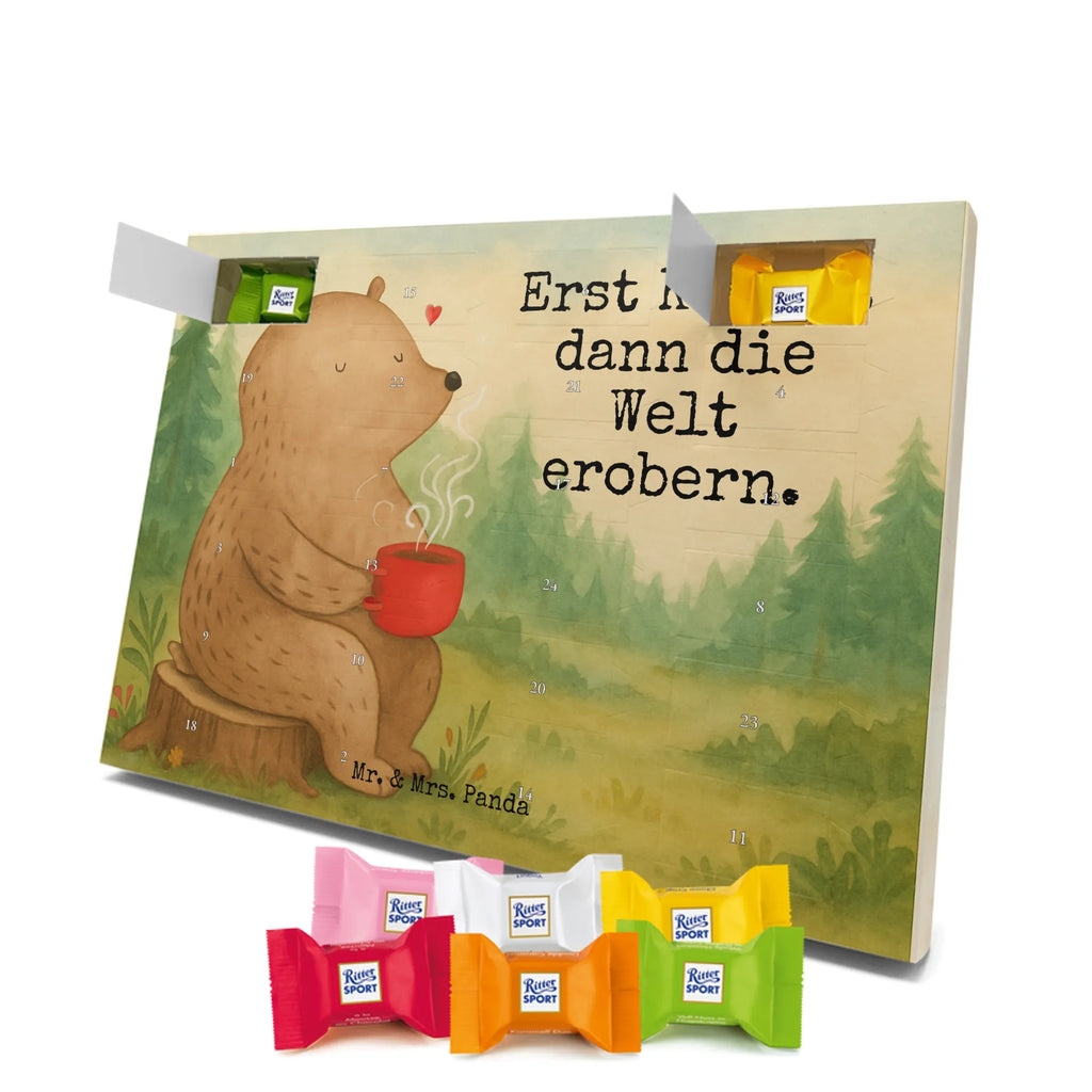 Chocolate advent calendar bear Coffee Design teddy bear, cuddly toy, conquer the world, morning routine, bears, save the world, good morning