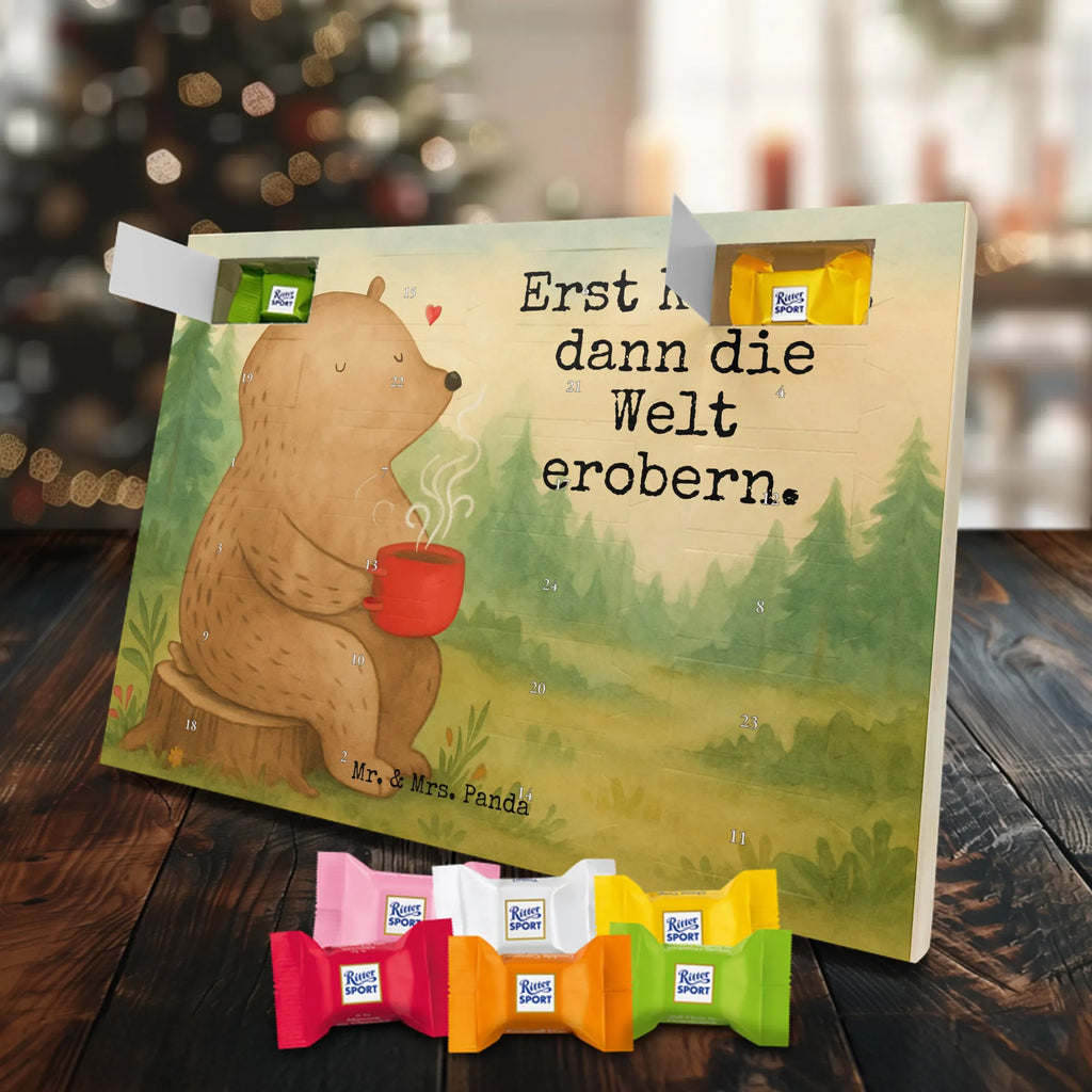Chocolate advent calendar bear Coffee Design teddy bear, cuddly toy, conquer the world, morning routine, bears, save the world, good morning