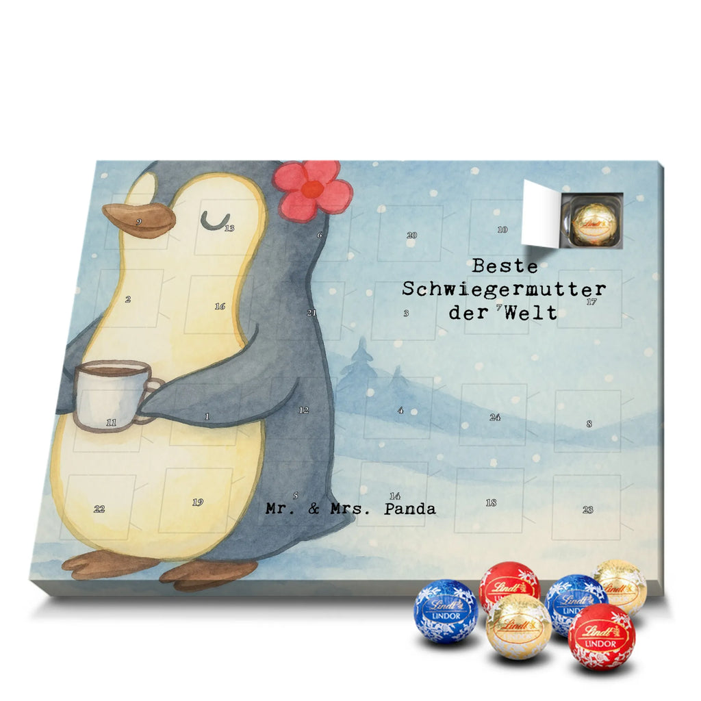 Chocolate advent calendar penguin Best mother in law in the world Design thank you, birthday, gift idea, birthday present, gift tip, make you happy, giving, for, gift, Mother-in-law, by marriage, spouse&#39;s mother, mother, parents-in-law
