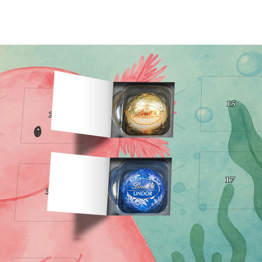Chocolate advent calendar axolotl zero Design Axelotl, marine animals, Mexican walking fish, salamander, wisdom, worldly wisdom, contented, cheerful, lifestyle, girlfriend