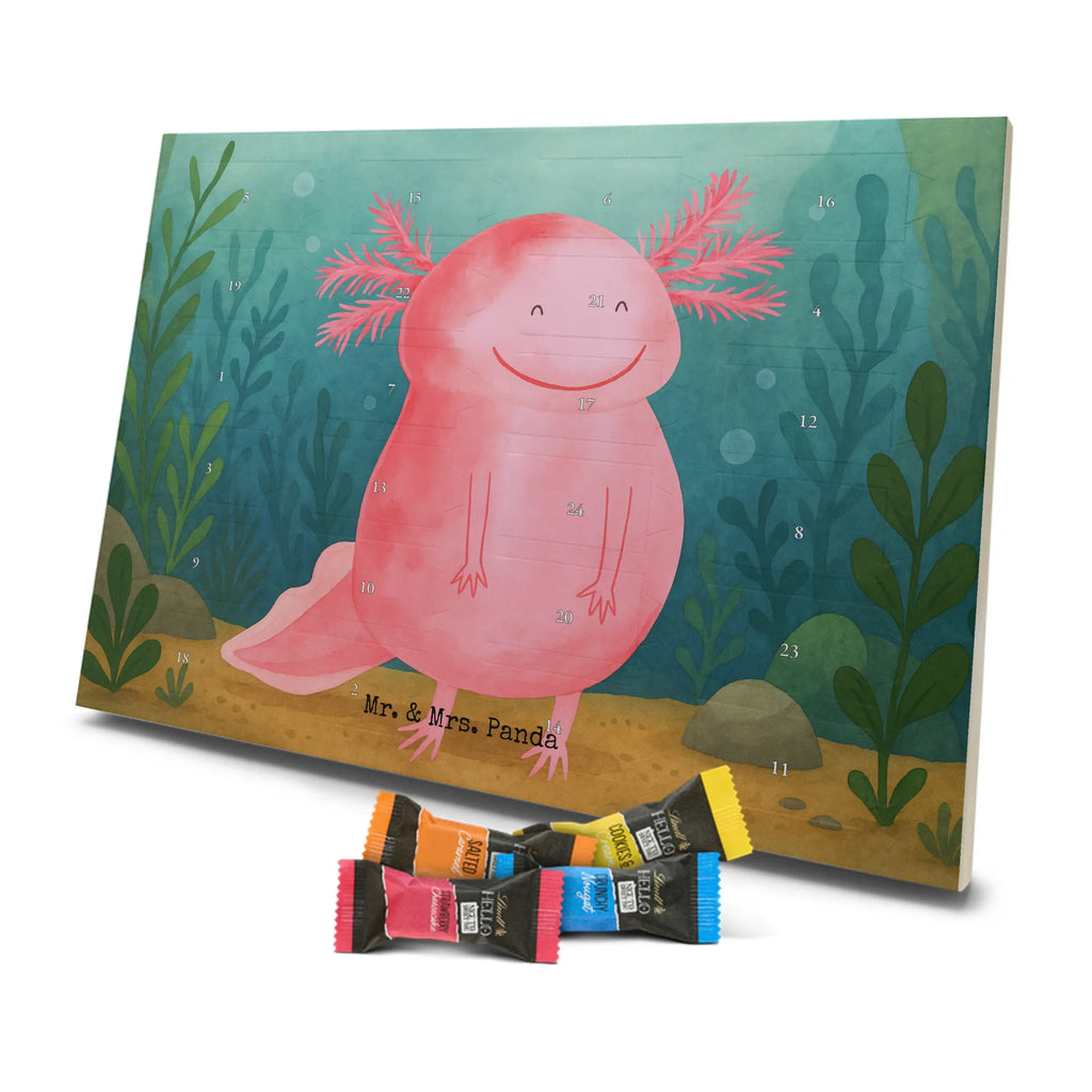 Chocolate advent calendar axolotl Happy Design Axelotl, marine animals, Mexican walking fish, salamander, good mood, tail, amphibian