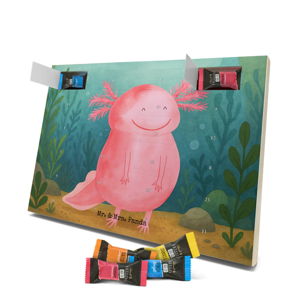 Chocolate advent calendar axolotl Happy Design Axelotl, marine animals, Mexican walking fish, salamander, good mood, tail, amphibian