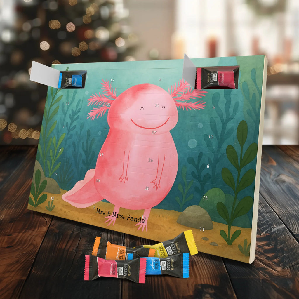 Chocolate advent calendar axolotl Happy Design Axelotl, marine animals, Mexican walking fish, salamander, good mood, tail, amphibian