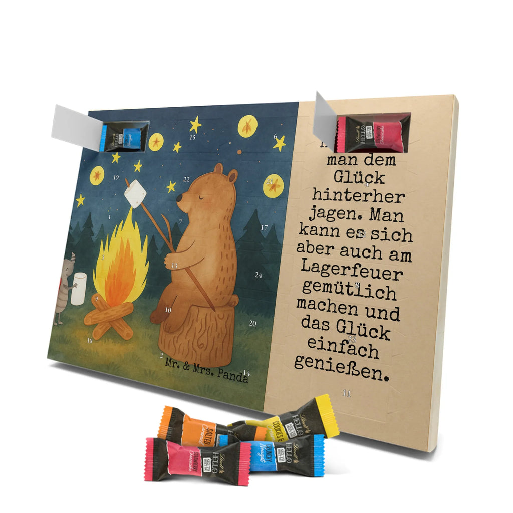 Chocolate advent calendar Bear & Ladybird campfire Design teddy bear, cuddly toy, Campfire