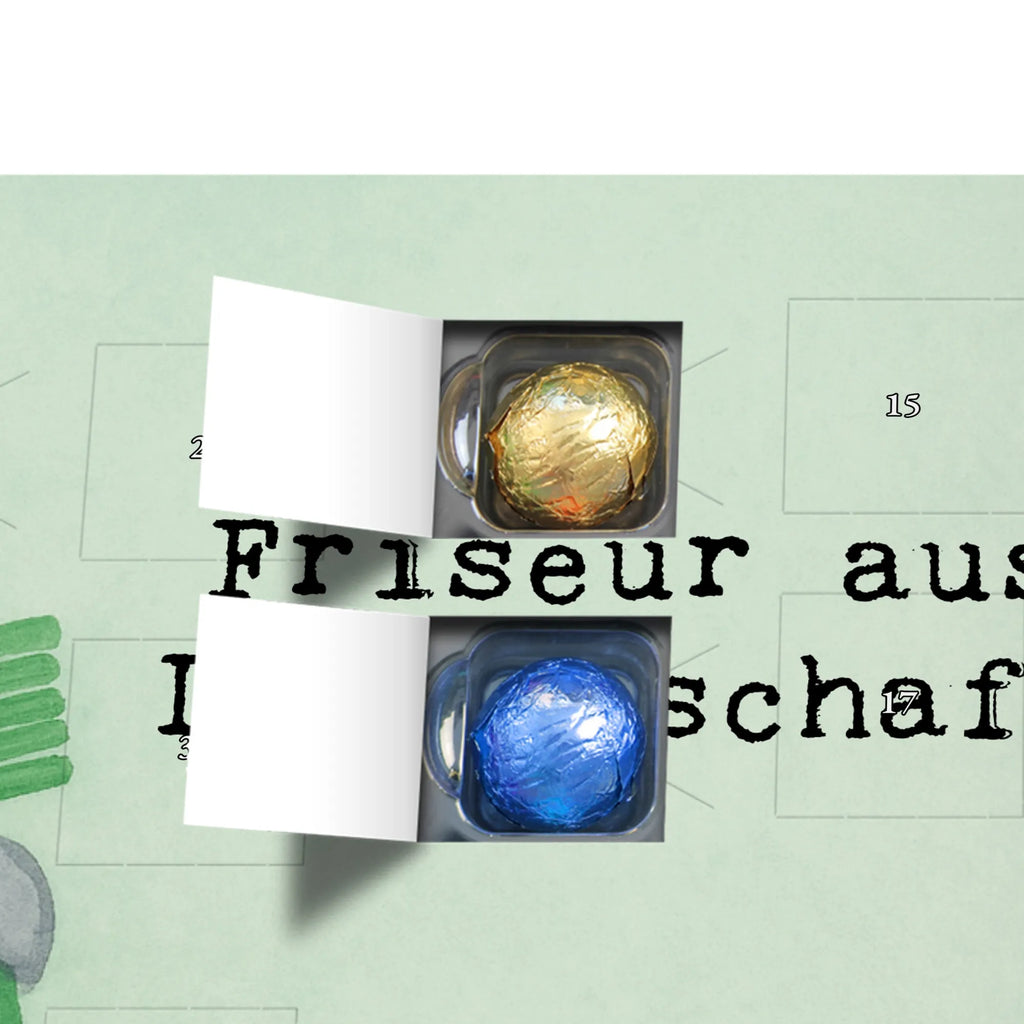 Chocolate advent calendar Hairdresser Passion Design gift, promotion, anniversary, retirement, sayings, job start, gift idea, best, farewell gift, profession, passing exam