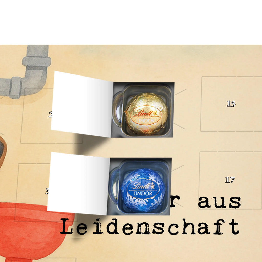 Chocolate advent calendar Plumber Passion Design gift, promotion, anniversary, retirement, sayings, job start, gift idea, best, farewell gift, profession, passing exam