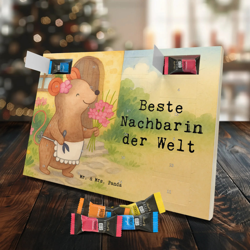 Chocolate advent calendar Mouse Best neighbor in the world Design thank you, birthday, gift idea, birthday present, gift tip, make you happy, giving, for, gift, resident, Neighbor, neighbors, friend, neighborhood, friendship