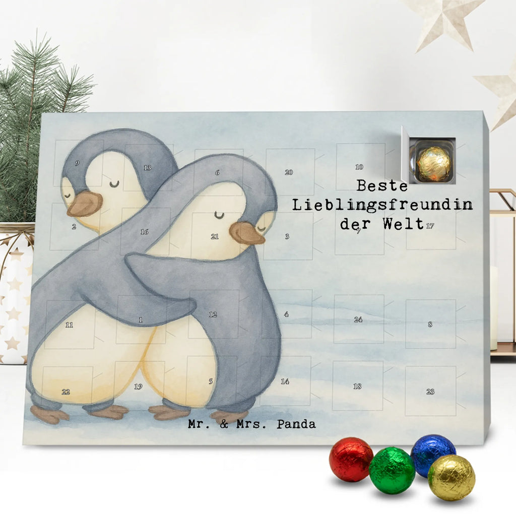 Chocolate advent calendar penguin Best favorite friend in the world Design thank you, birthday, gift idea, birthday present, gift tip, make you happy, giving, for, gift, darling, best friend, favorite person, Favorite friend, girlfriend, heart