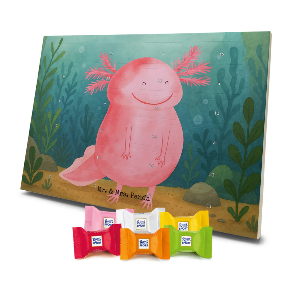 Chocolate advent calendar axolotl Happy Design Axelotl, marine animals, Mexican walking fish, salamander, good mood, tail, amphibian