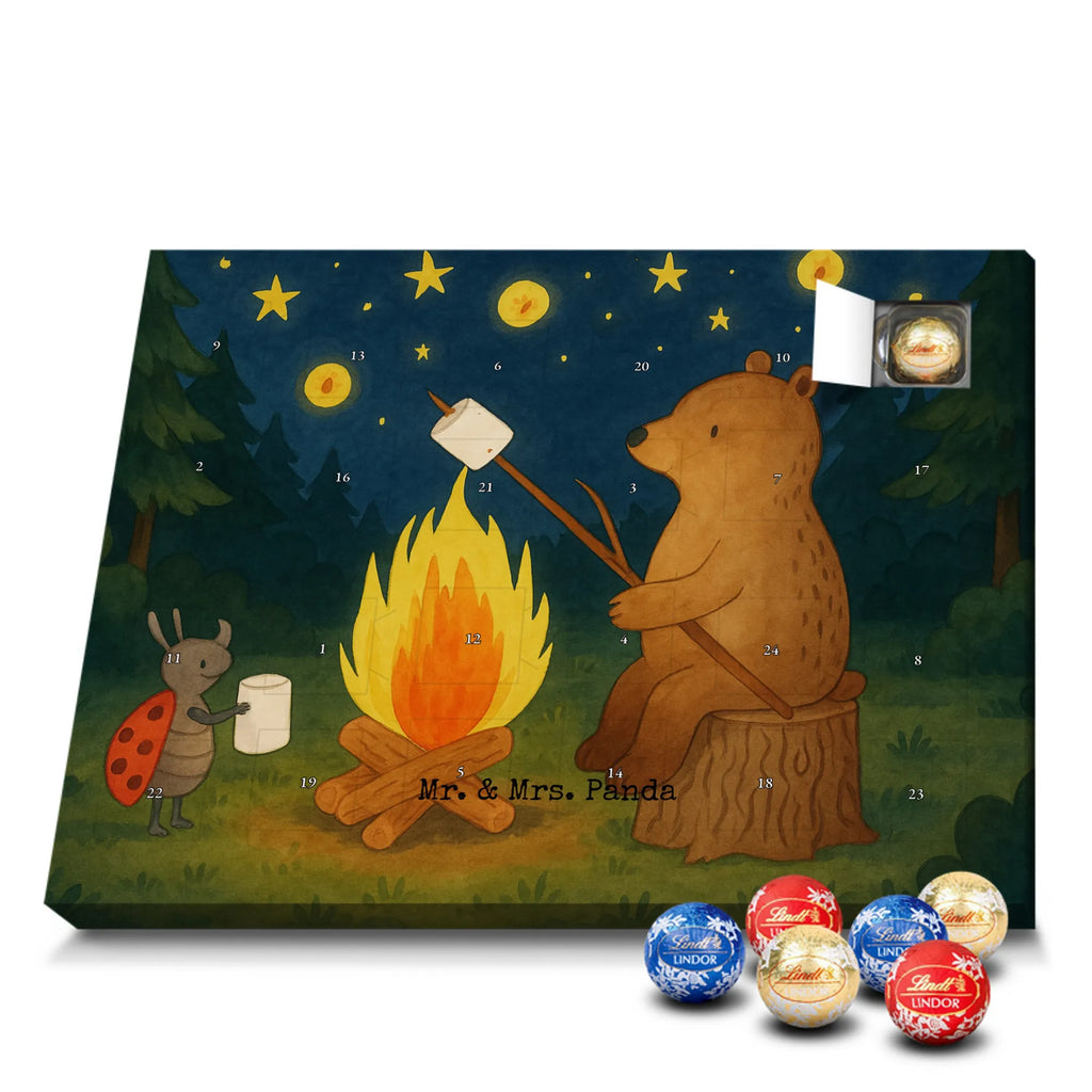 Chocolate advent calendar Bear & Ladybird campfire Design teddy bear, cuddly toy, Campfire