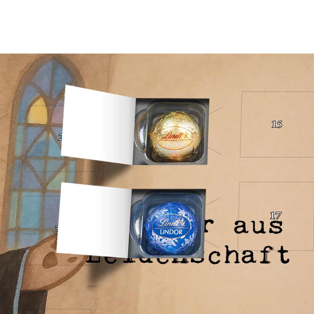 Chocolate advent calendar Pastor Passion Design gift, promotion, anniversary, retirement, sayings, job start, gift idea, best, farewell gift, profession, passing exam