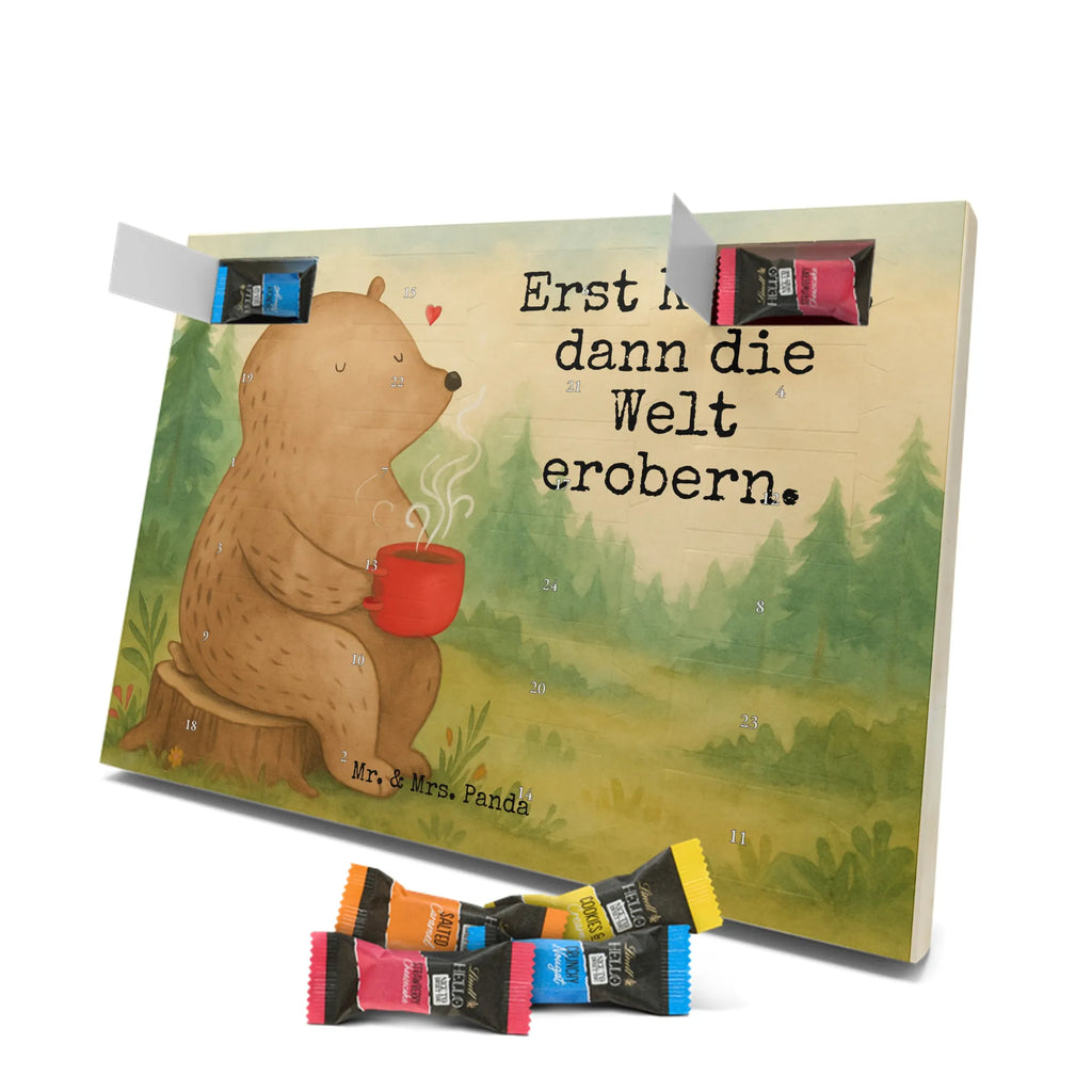 Chocolate advent calendar bear Coffee Design teddy bear, cuddly toy, conquer the world, morning routine, bears, save the world, good morning