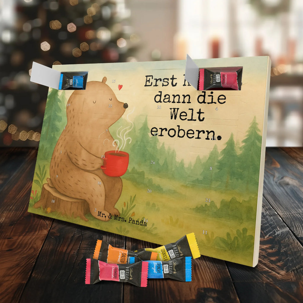 Chocolate advent calendar bear Coffee Design teddy bear, cuddly toy, conquer the world, morning routine, bears, save the world, good morning
