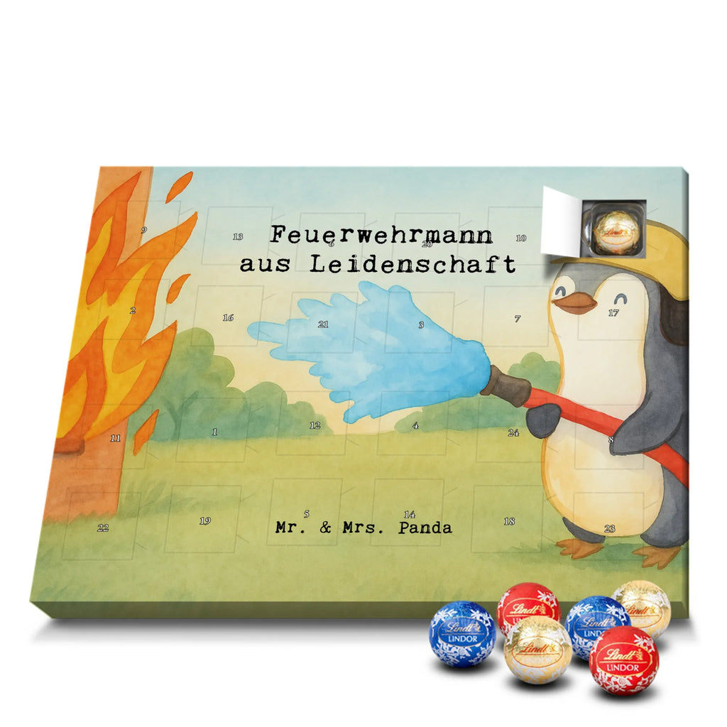 Chocolate advent calendar firefighter passion Design gift, promotion, anniversary, retirement, sayings, job start, gift idea, best, farewell gift, profession, passing exam