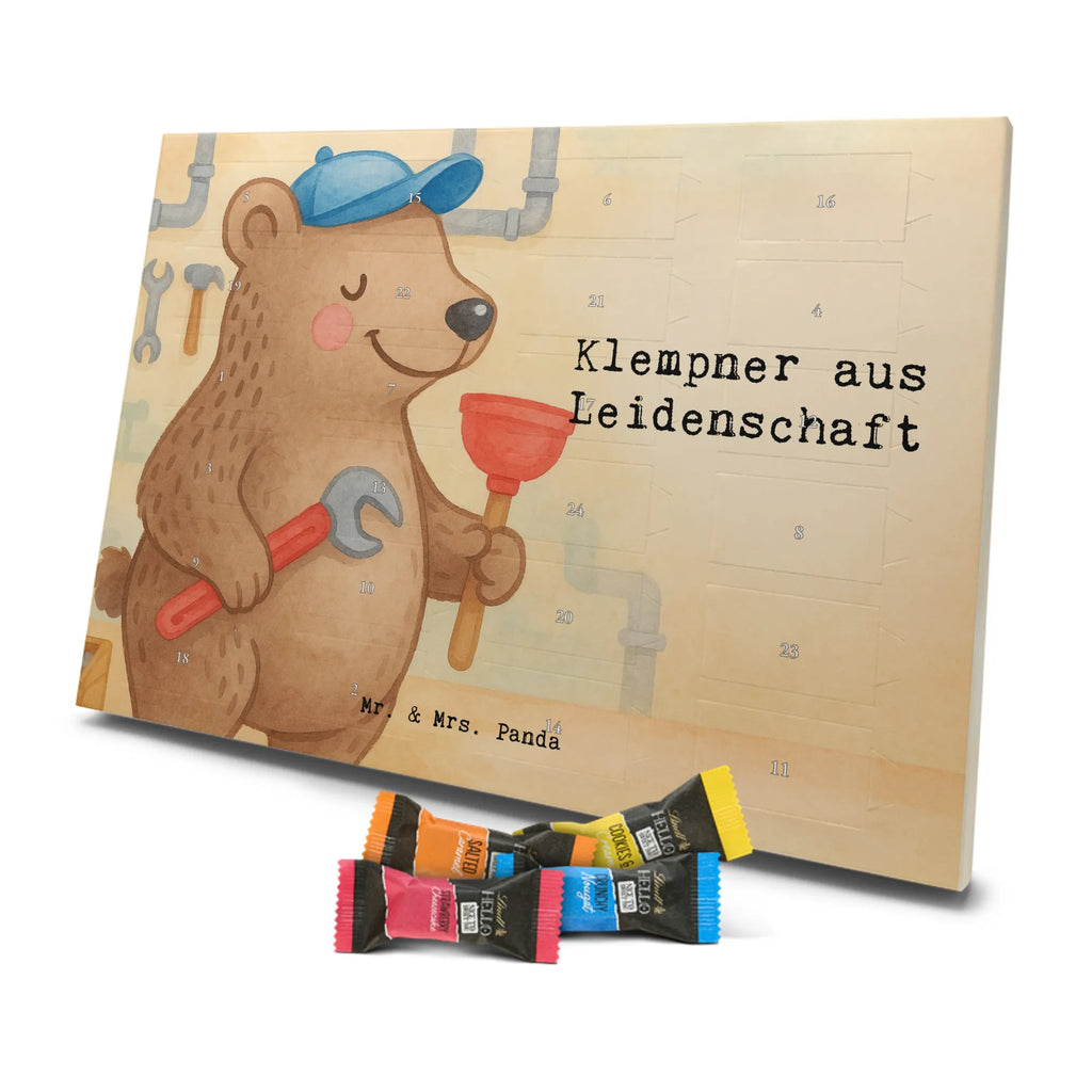 Chocolate advent calendar Plumber Passion Design gift, promotion, anniversary, retirement, sayings, job start, gift idea, best, farewell gift, profession, passing exam