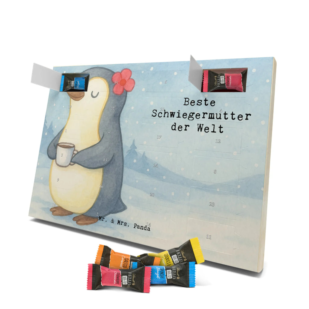 Chocolate advent calendar penguin Best mother in law in the world Design thank you, birthday, gift idea, birthday present, gift tip, make you happy, giving, for, gift, Mother-in-law, by marriage, spouse&#39;s mother, mother, parents-in-law