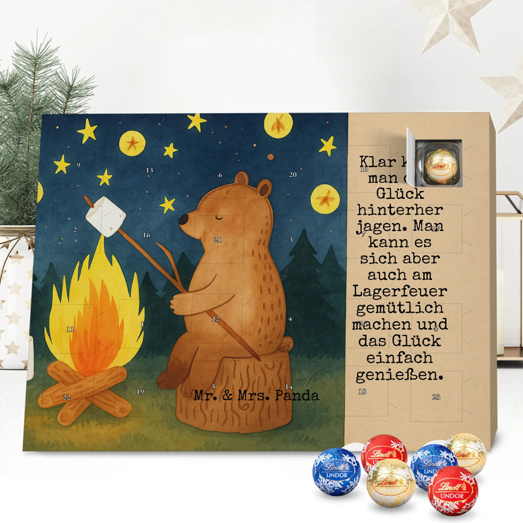 Chocolate advent calendar Bear & Ladybird campfire Design teddy bear, cuddly toy, Campfire