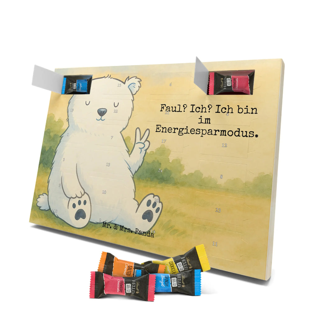 Chocolate advent calendar Icebear Lazy Design teddy bear, cuddly toy, office job, lazy, North Pole, work, relaxing, workplace, Polar bear