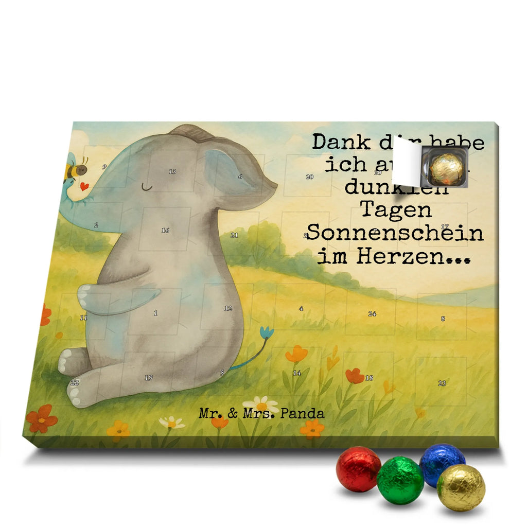 Chocolate advent calendar elephant bee Design card, gift ideas, gifts, small animals, cute, cute animal motives, hand drawn, funny sayings, good mood, special gifts, animal lover, anniversary, wedding gift, proof of love, marriage proposal, love saying, elephant, love gift
