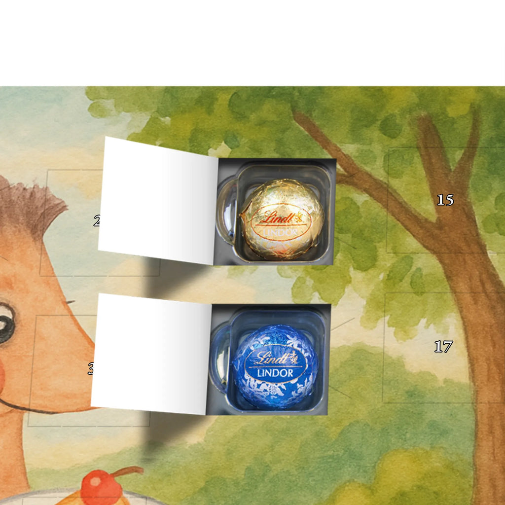 Chocolate advent calendar Hedgehog piece of cake Design card, gift ideas, gifts, small animals, cute, cute animal motives, hand drawn, funny sayings, good mood, special gifts, animal lover, baking gift, food saying, bake cake, birthday cake, invitation party, cake