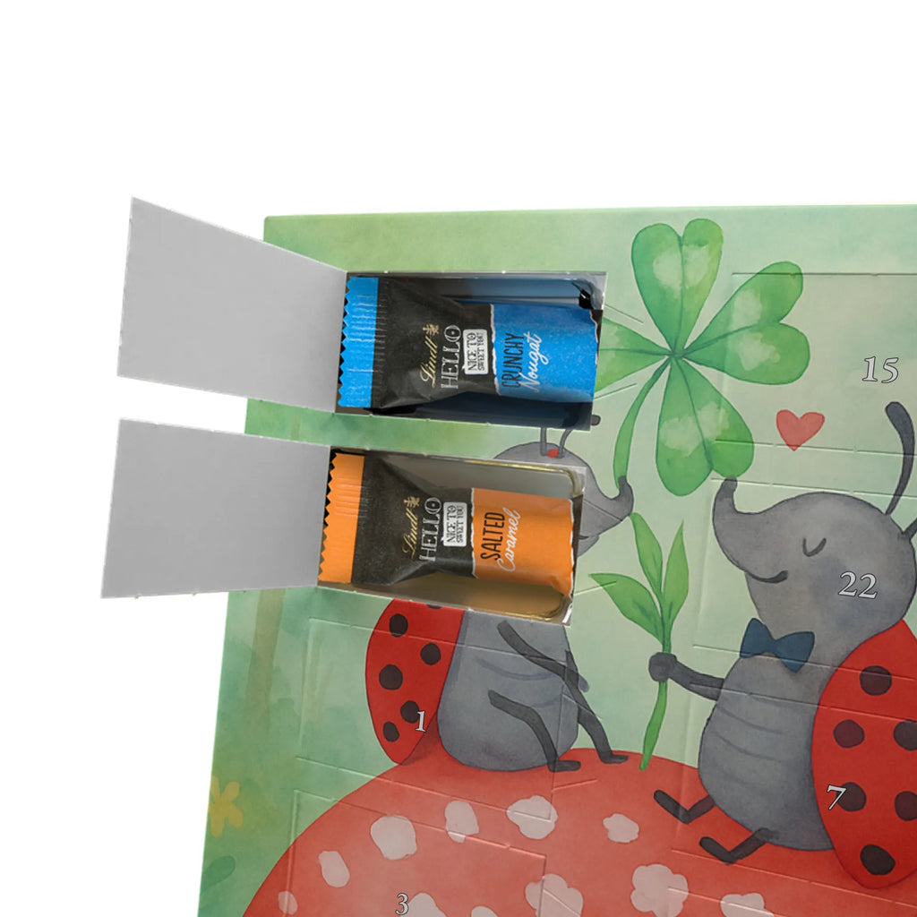 Chocolate advent calendar ladybug toadstool Design card, gift ideas, gifts, small animals, cute, cute animal motives, hand drawn, funny sayings, good mood, special gifts, animal lover, house of fleshy fungi, flat, toadstool, ladybird, at home