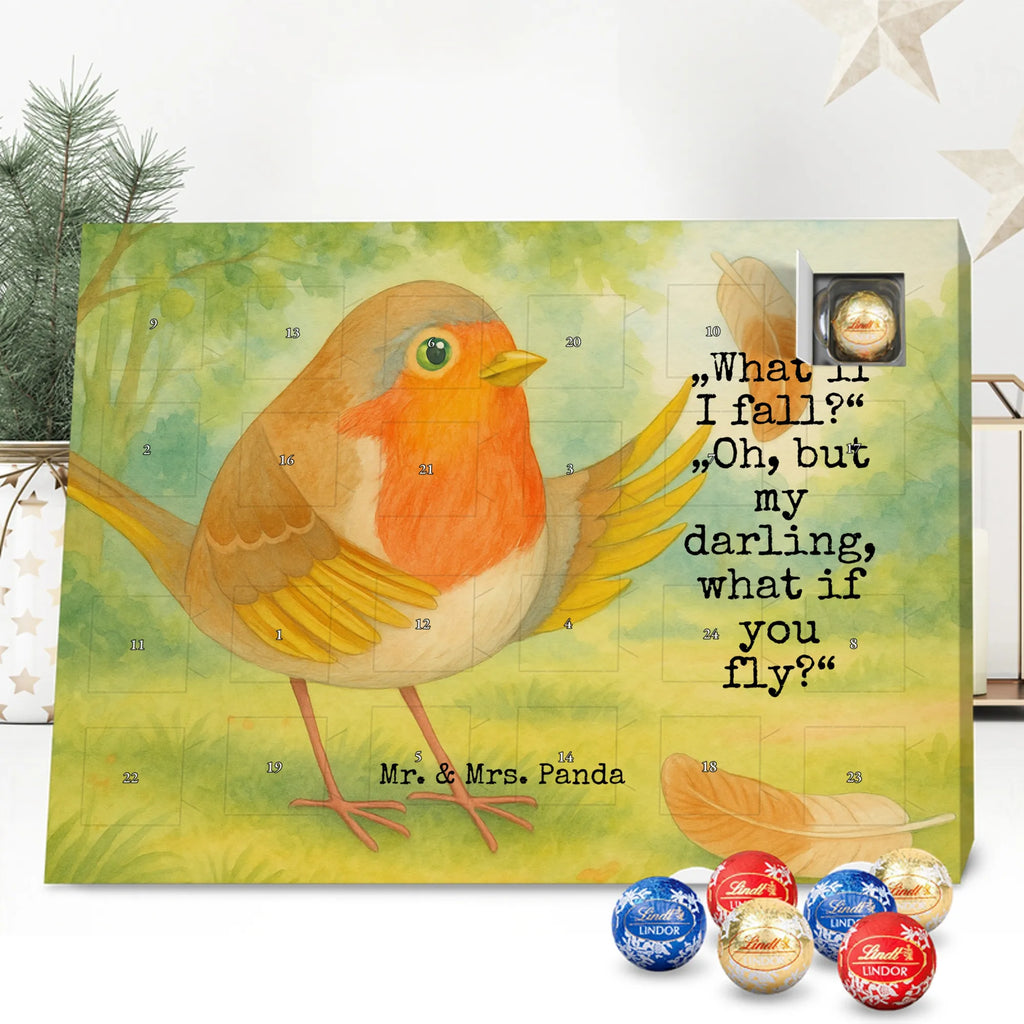 Chocolate advent calendar robin feathers Design card, gift ideas, gifts, small animals, cute, cute animal motives, hand drawn, funny sayings, good mood, special gifts, animal lover, bird, slogan courage, flying, motivation pictures, robin, motivation slogans, slogan motivation