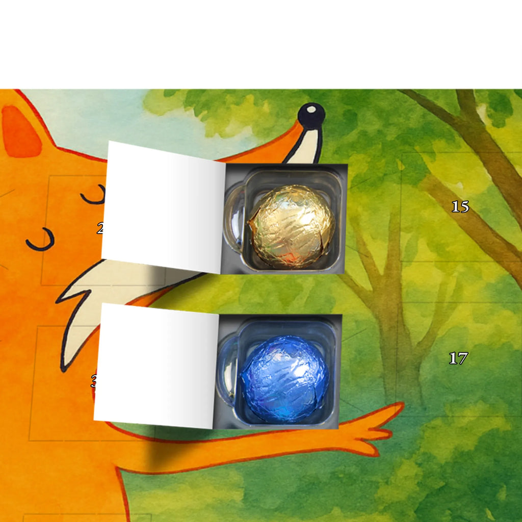 Chocolate advent calendar Fox ballerina Design animal lover, foxes, forest wildlife, clever as a fox, vixen, dancer, invitation, birthday, fox saying, dancing, ballet