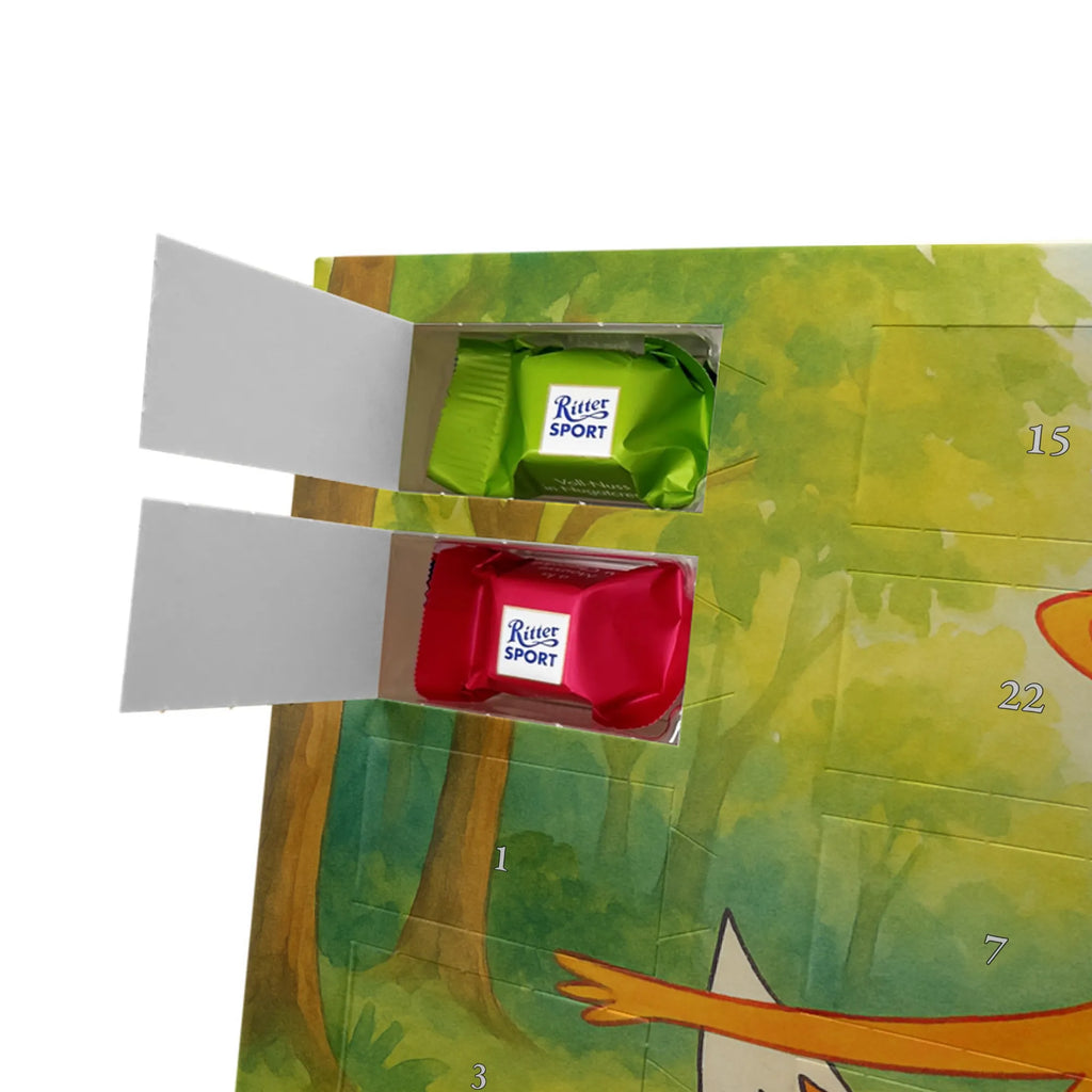 Chocolate advent calendar Fox ballerina Design animal lover, foxes, forest wildlife, clever as a fox, vixen, dancer, invitation, birthday, fox saying, dancing, ballet