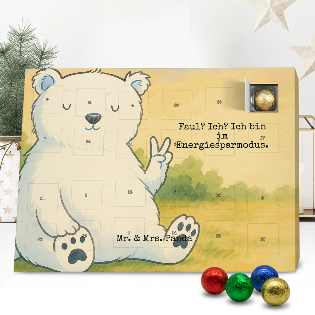 Chocolate advent calendar Icebear Lazy Design teddy bear, cuddly toy, office job, lazy, North Pole, work, relaxing, workplace, Polar bear