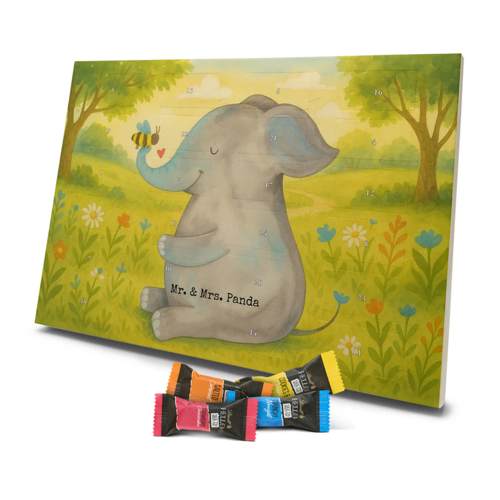 Chocolate advent calendar elephant bee Design card, gift ideas, gifts, small animals, cute, cute animal motives, hand drawn, funny sayings, good mood, special gifts, animal lover, anniversary, wedding gift, proof of love, marriage proposal, love saying, elephant, love gift