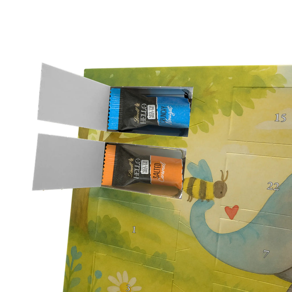 Chocolate advent calendar elephant bee Design card, gift ideas, gifts, small animals, cute, cute animal motives, hand drawn, funny sayings, good mood, special gifts, animal lover, anniversary, wedding gift, proof of love, marriage proposal, love saying, elephant, love gift