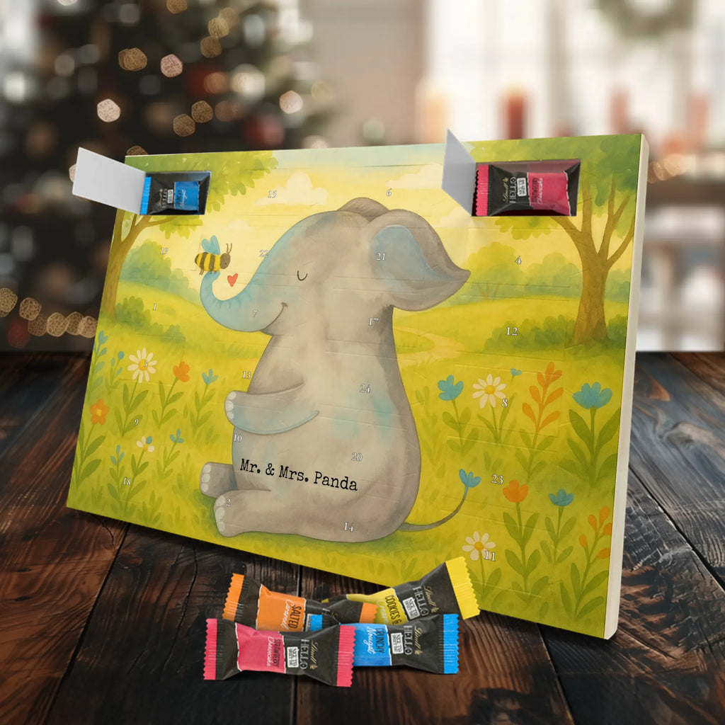 Chocolate advent calendar elephant bee Design card, gift ideas, gifts, small animals, cute, cute animal motives, hand drawn, funny sayings, good mood, special gifts, animal lover, anniversary, wedding gift, proof of love, marriage proposal, love saying, elephant, love gift