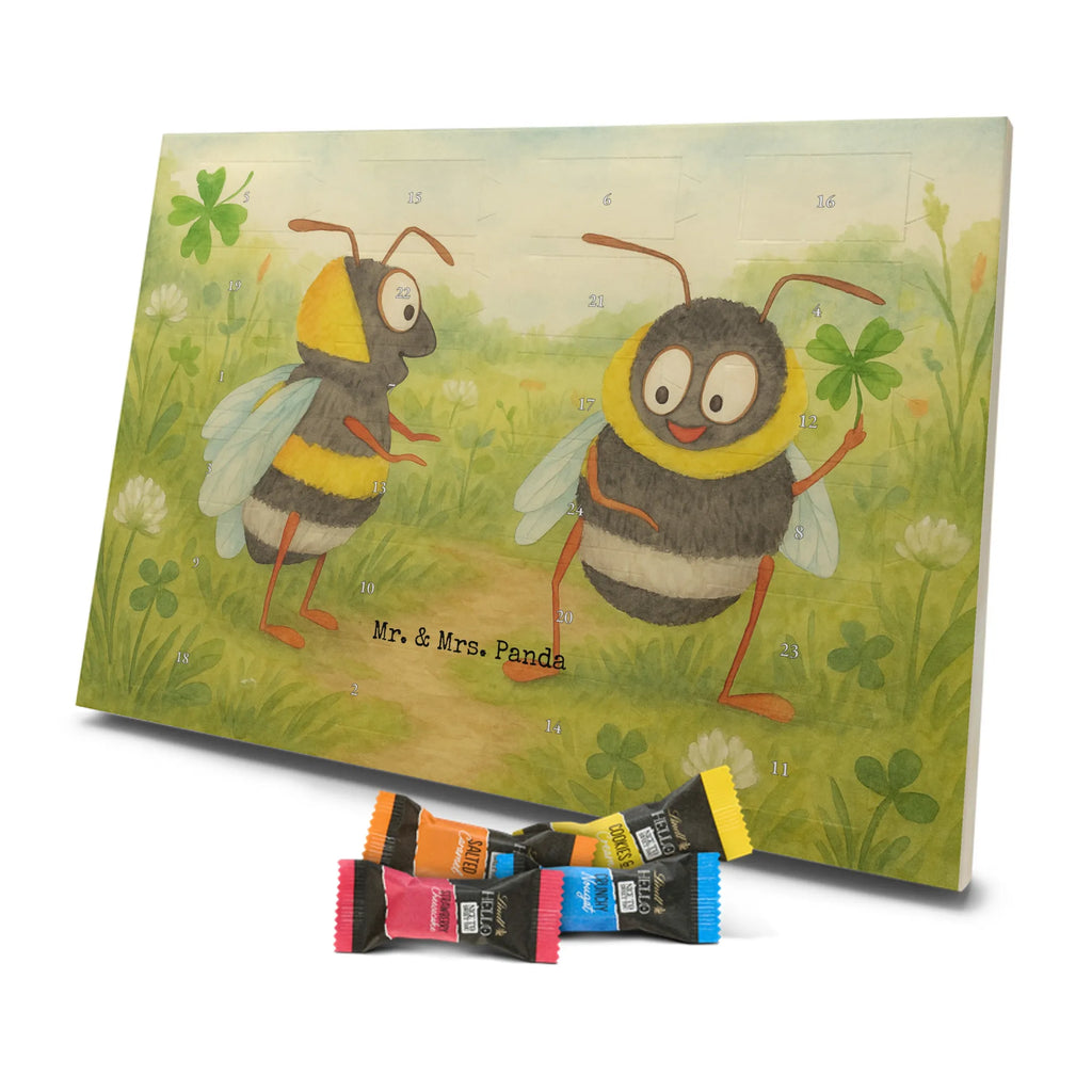 Chocolate advent calendar bumblebees shamrock Design card, gift ideas, gifts, small animals, cute, cute animal motives, hand drawn, funny sayings, good mood, special gifts, animal lover, bumblebee, saying happy, saying positive, saying beautiful, bee decoration, be happy, become happy