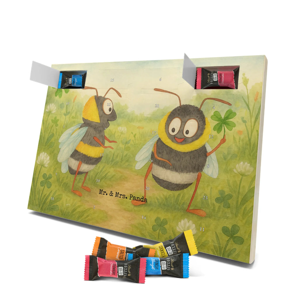 Chocolate advent calendar bumblebees shamrock Design card, gift ideas, gifts, small animals, cute, cute animal motives, hand drawn, funny sayings, good mood, special gifts, animal lover, bumblebee, saying happy, saying positive, saying beautiful, bee decoration, be happy, become happy