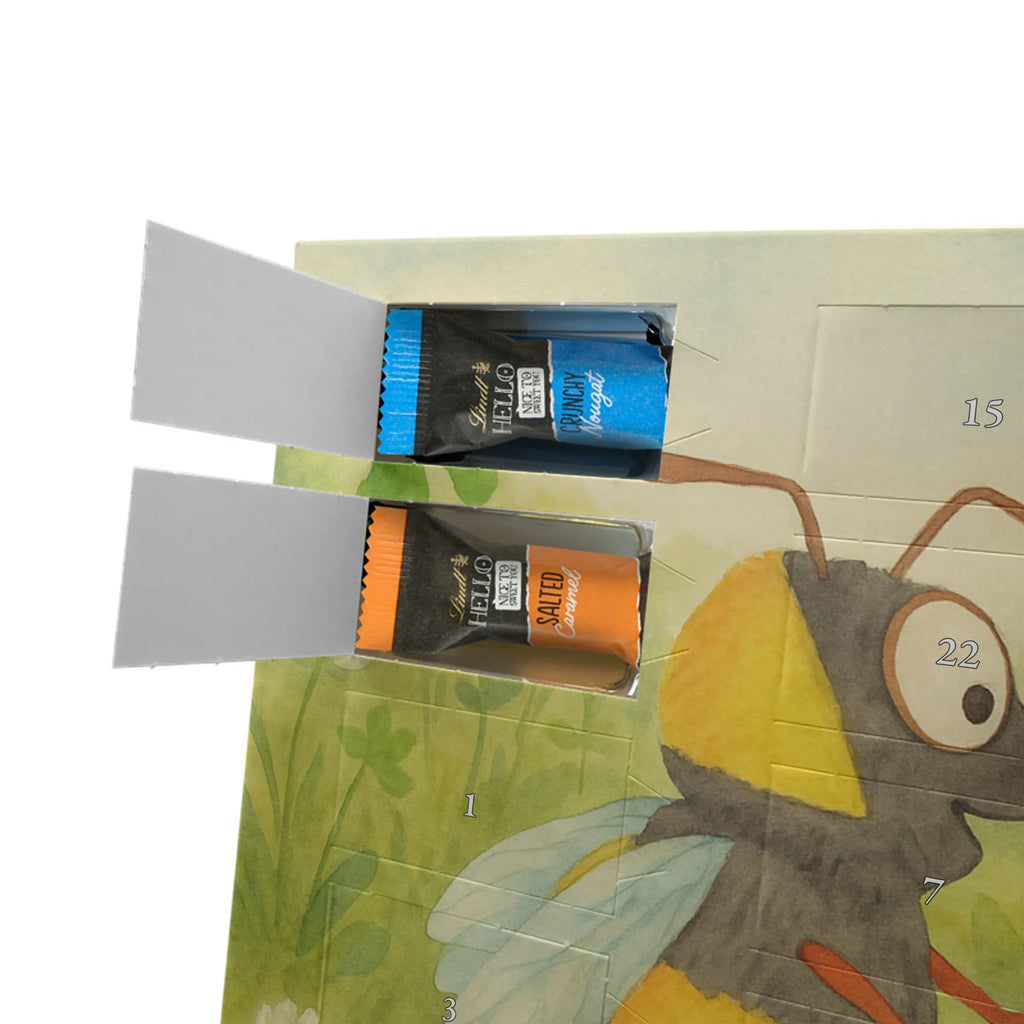 Chocolate advent calendar bumblebees shamrock Design card, gift ideas, gifts, small animals, cute, cute animal motives, hand drawn, funny sayings, good mood, special gifts, animal lover, bumblebee, saying happy, saying positive, saying beautiful, bee decoration, be happy, become happy