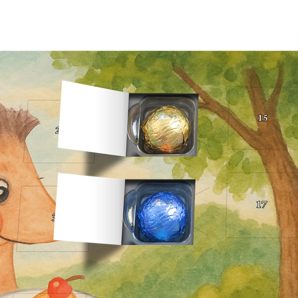 Chocolate advent calendar Hedgehog piece of cake Design card, gift ideas, gifts, small animals, cute, cute animal motives, hand drawn, funny sayings, good mood, special gifts, animal lover, baking gift, food saying, bake cake, birthday cake, invitation party, cake