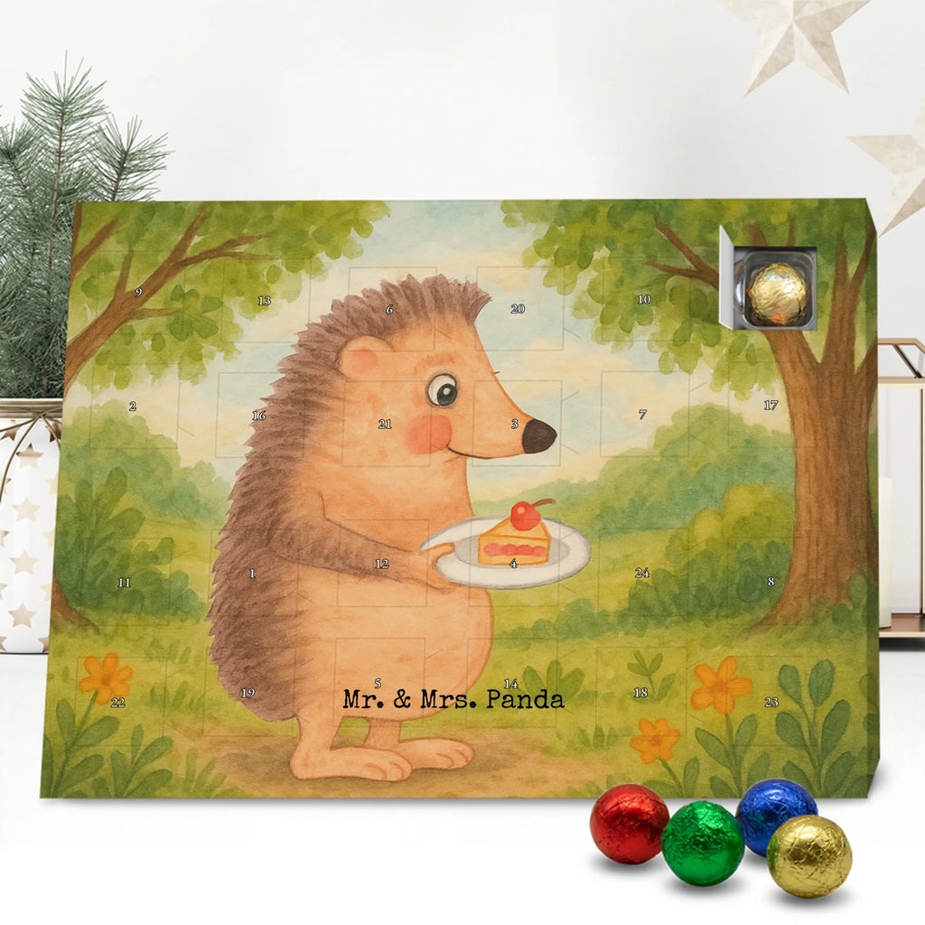 Chocolate advent calendar Hedgehog piece of cake Design card, gift ideas, gifts, small animals, cute, cute animal motives, hand drawn, funny sayings, good mood, special gifts, animal lover, baking gift, food saying, bake cake, birthday cake, invitation party, cake