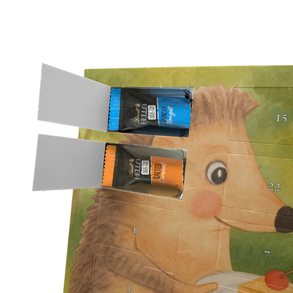 Chocolate advent calendar Hedgehog piece of cake Design card, gift ideas, gifts, small animals, cute, cute animal motives, hand drawn, funny sayings, good mood, special gifts, animal lover, baking gift, food saying, bake cake, birthday cake, invitation party, cake