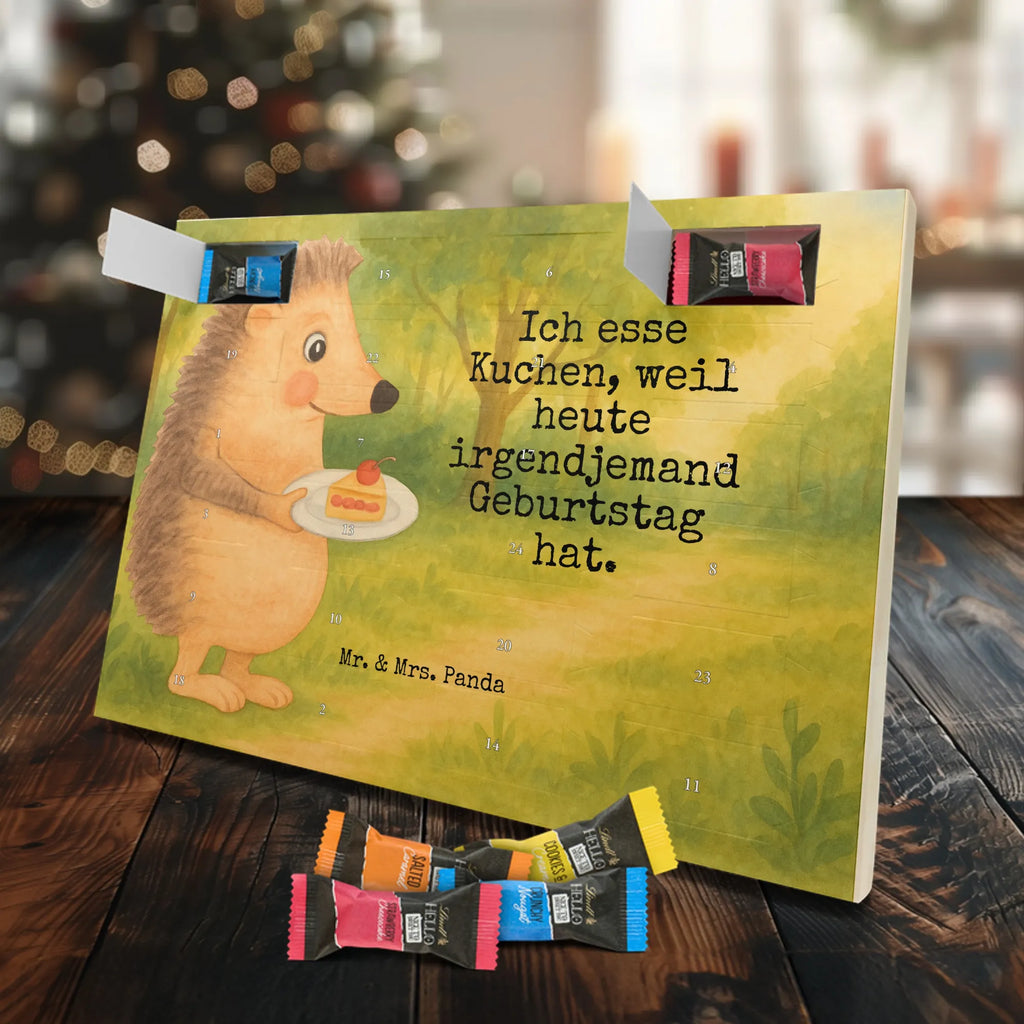 Chocolate advent calendar Hedgehog piece of cake Design card, gift ideas, gifts, small animals, cute, cute animal motives, hand drawn, funny sayings, good mood, special gifts, animal lover, baking gift, food saying, bake cake, birthday cake, invitation party, cake