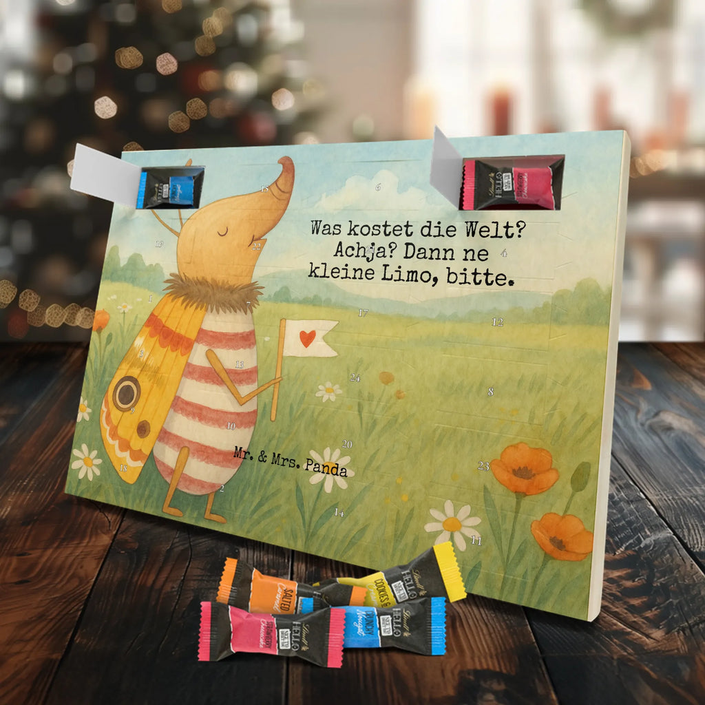 Chocolate advent calendar Moth flag Design card, gift ideas, gifts, small animals, cute, cute animal motives, hand drawn, funny sayings, good mood, special gifts, animal lover, Kitchen decoration, How much does the world cost, Moth, Beetle, Saying funny