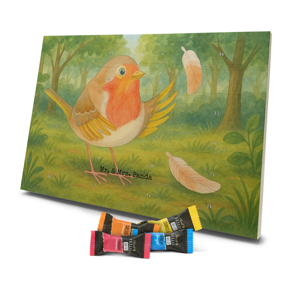 Chocolate advent calendar robin feathers Design card, gift ideas, gifts, small animals, cute, cute animal motives, hand drawn, funny sayings, good mood, special gifts, animal lover, bird, slogan courage, flying, motivation pictures, robin, motivation slogans, slogan motivation