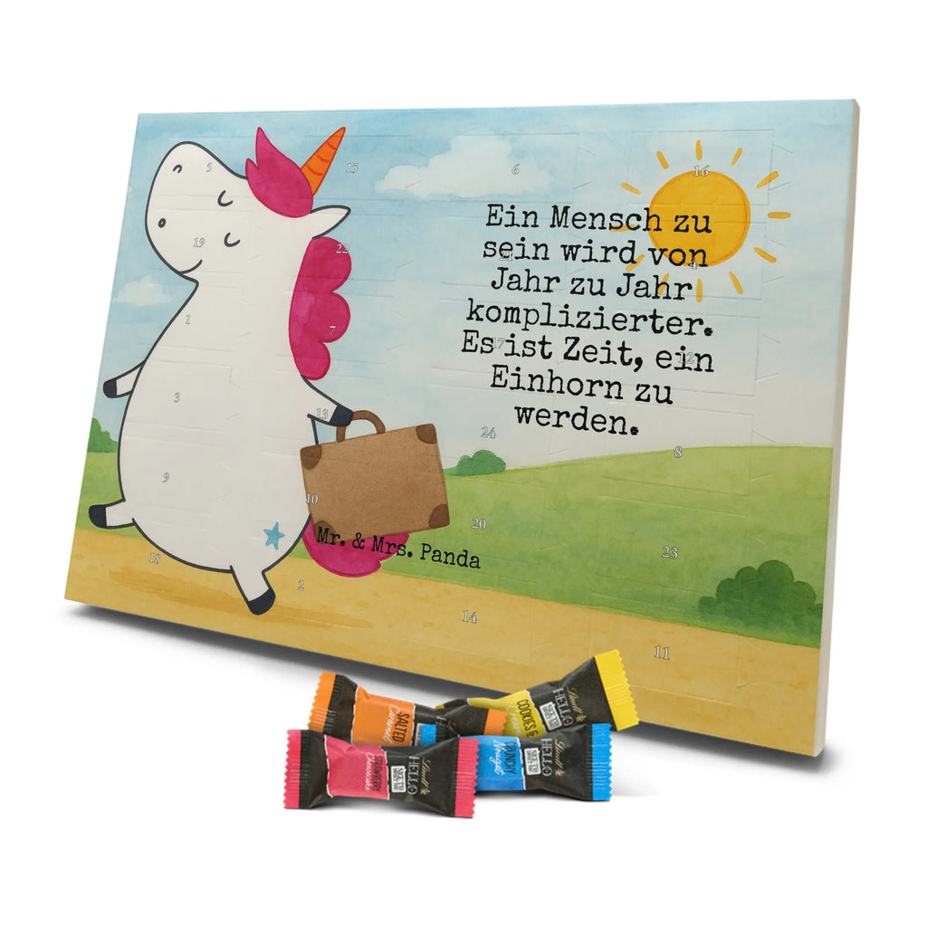 Chocolate advent calendar unicorn Suitcase Design adventure, suitcase, travel, holiday present, luggage, traveler gift