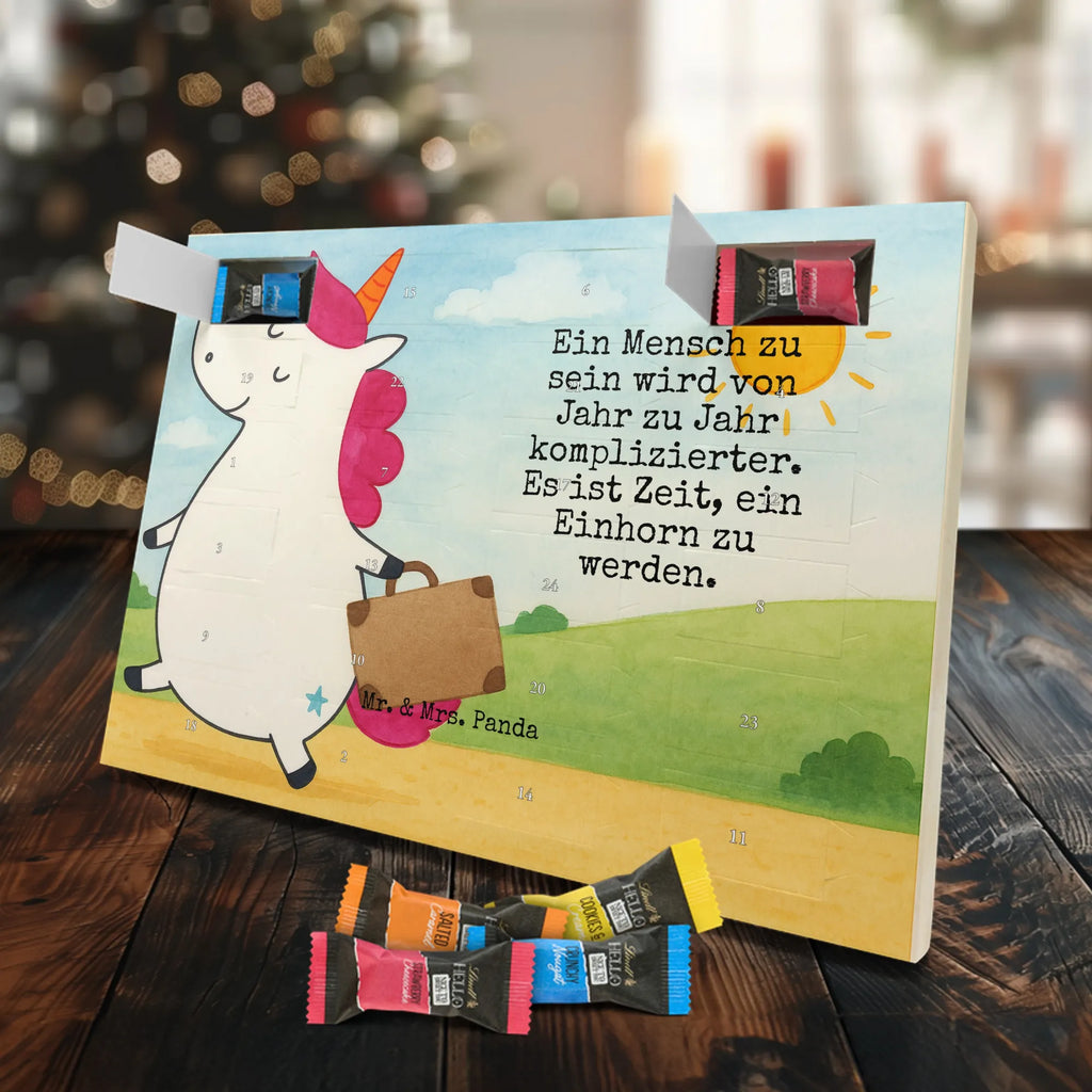Chocolate advent calendar unicorn Suitcase Design adventure, suitcase, travel, holiday present, luggage, traveler gift