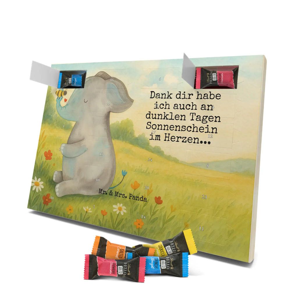 Chocolate advent calendar elephant bee Design card, gift ideas, gifts, small animals, cute, cute animal motives, hand drawn, funny sayings, good mood, special gifts, animal lover, anniversary, wedding gift, proof of love, marriage proposal, love saying, elephant, love gift