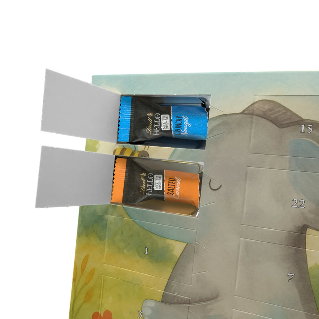 Chocolate advent calendar elephant bee Design card, gift ideas, gifts, small animals, cute, cute animal motives, hand drawn, funny sayings, good mood, special gifts, animal lover, anniversary, wedding gift, proof of love, marriage proposal, love saying, elephant, love gift