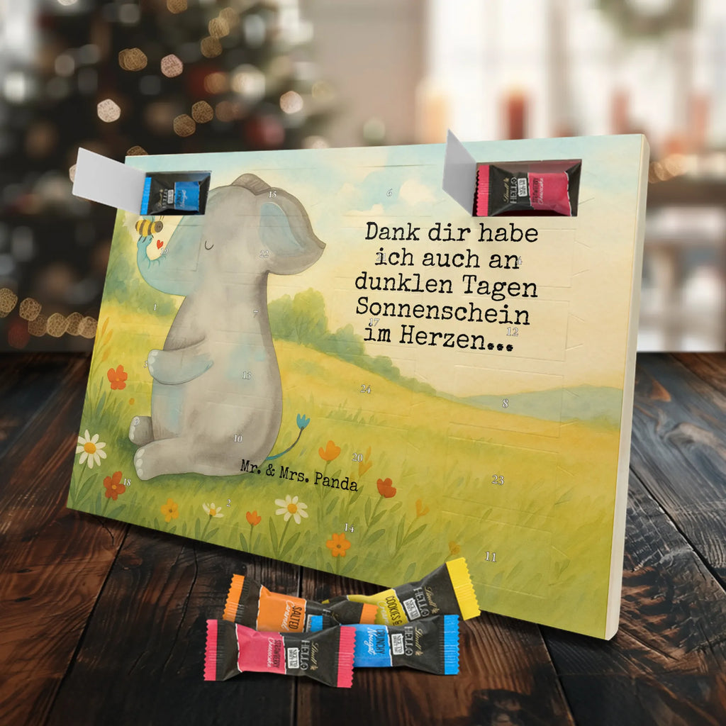 Chocolate advent calendar elephant bee Design card, gift ideas, gifts, small animals, cute, cute animal motives, hand drawn, funny sayings, good mood, special gifts, animal lover, anniversary, wedding gift, proof of love, marriage proposal, love saying, elephant, love gift